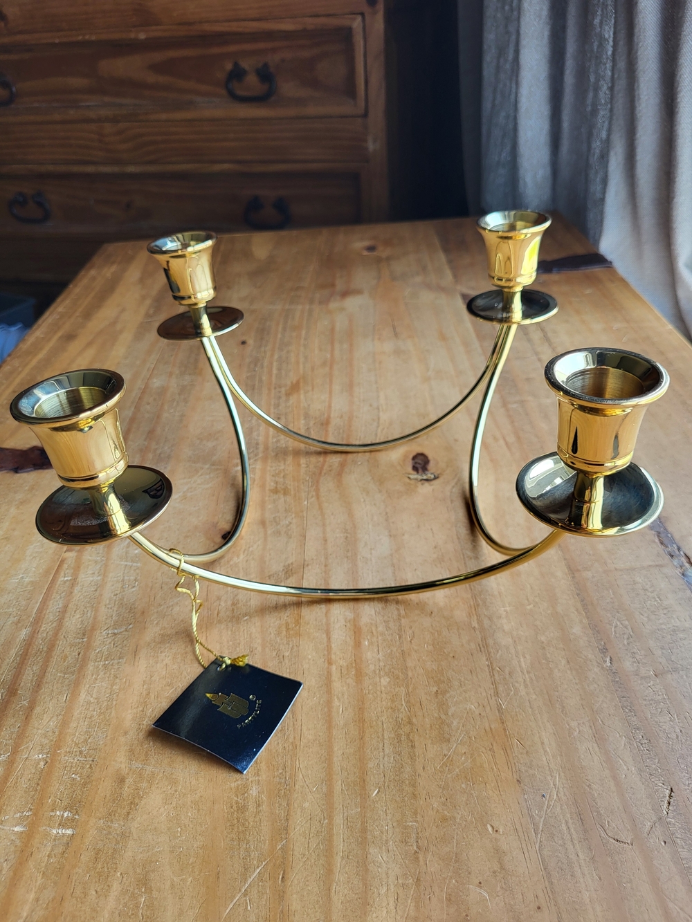 Vintage PartyLite Quartet Brass Candelabra